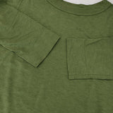 45R/45rpm 四角Tシャツ サイズ3 長袖Ｔシャツ カットソー ロンＴ グリーン レディース フォーティーファイブアールピーエム【中古】6-0720M∞