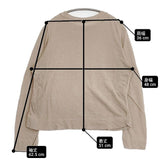 45R/45rpm 超ガーゼの四角Tシャツ 定価12100円 サイズ3 長袖Ｔシャツ カットソー ロンＴ ベージュ レディース フォーティーファイブアールピーエム【中古】6-0720M∞