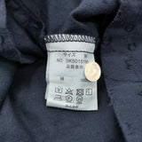Sun Valley 製品染め サイズM コットン ジャカード 花柄 シアー ブラウス シャツ ネイビー レディース サンバレー【中古】6-0721S♪