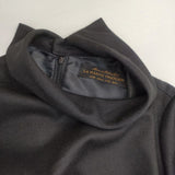 LA MARINE FRANCAISE サキソニー ロールカラーOP ウールドレス ワンピース ブラック レディース マリンフランセーズ【中古】6-1017T∞