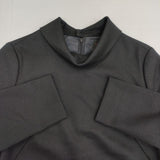 LA MARINE FRANCAISE サキソニー ロールカラーOP ウールドレス ワンピース ブラック レディース マリンフランセーズ【中古】6-1017T∞
