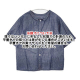 快晴堂 コットンリネン 半袖 ブラウス シャツ ネイビー レディース 快晴堂【中古】6-0702S∞