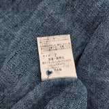 Pal'las Palace リネンコットンニット 日本製 サイズ2 クルーネック シアー カーディガン ブルー レディース パラスパレス【中古】6-0721M♪