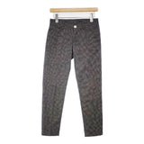 Pal'las Palace ドット柄 ストレッチパンツ PFPT-6411A KF センタープレス パンツ グレー ホワイト レディース パラスパレス【中古】6-0906G∞