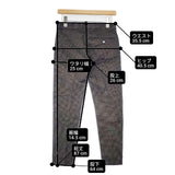 Pal'las Palace ドット柄 ストレッチパンツ PFPT-6411A KF センタープレス パンツ グレー ホワイト レディース パラスパレス【中古】6-0906G∞