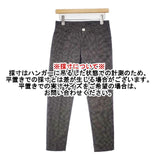 Pal'las Palace ドット柄 ストレッチパンツ PFPT-6411A KF センタープレス パンツ グレー ホワイト レディース パラスパレス【中古】6-0906G∞