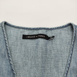 J BRAND for Theory WYNONA JAMPSUIT DEVOTED CLL サイズS コットンリネン デニム ジャンプスーツ オールインワン ツナギ ライトブルー レディース ジェイブランド【中古】6-0721M♪