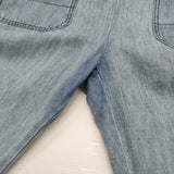 J BRAND for Theory WYNONA JAMPSUIT DEVOTED CLL サイズS コットンリネン デニム ジャンプスーツ オールインワン ツナギ ライトブルー レディース ジェイブランド【中古】6-0721M♪