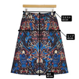 VIVIENNE TAM 総柄 015-220101 ウールシルク スカート パープル マルチカラー レディース ヴィヴィアンタム【中古】6-0617M∞