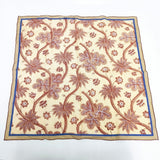 Tapis Noir タピノワール 新品 Light Brown Flower Scarf 定価14300円 TN220355 コットンシルク スカーフ オレンジ アカ レディース【中古】6-0521G◎