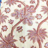 Tapis Noir タピノワール 新品 Light Brown Flower Scarf 定価14300円 TN220355 コットンシルク スカーフ オレンジ アカ レディース【中古】6-0521G◎