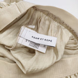 adam et Rope ワッシャーサテンプリーツスカート ウエストゴム 定価16500円 ロングスカート ベージュ レディース アダムエロペ【中古】6-0721M♪