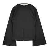 Demi-Luxe BEAMS フレアスリーブ プルオーバー 定価15400円 長袖Ｔシャツ カットソー ロンＴ ブラック レディース デミルクス ビームス【中古】6-0721M♪