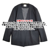 Demi-Luxe BEAMS スラッシュスリーブ Vネックジャケット 定価37400円 ノーカラージャケット 25SS チャコールグレー レディース デミルクス ビームス【中古】6-0509M♪