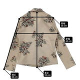 Pal'las Palace 総柄 日本製 サイズ2 ウール シャツジャケット ジャケット ベージュ ネイビー レディース パラスパレス【中古】6-1017T∞