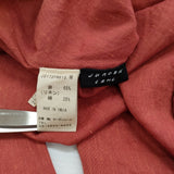 JURGEN LEHL J00172FB813 リネンコットン インド製 チュニック ブラウス シャツ レッド レディース ヨーガンレール【中古】6-0721M♪
