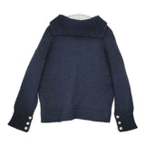 45R/45rpm インディゴチューブヤーンセーラーPULLOVER 定価67200円 インディゴ染め 襟付き セーター ニット ネイビー レディース フォーティーファイブアールピーエム【中古】6-1017M∞