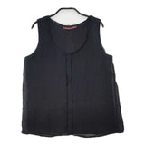 COMPTOIR DES COTONNIERS AVOLIA コットン シルク混 ノースリーブ ブラウス シャツ ブラック レディース コントワーデコトニエ【中古】6-0702S∞