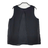 COMPTOIR DES COTONNIERS AVOLIA コットン シルク混 ノースリーブ ブラウス シャツ ブラック レディース コントワーデコトニエ【中古】6-0702S∞