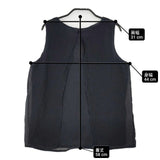 COMPTOIR DES COTONNIERS AVOLIA コットン シルク混 ノースリーブ ブラウス シャツ ブラック レディース コントワーデコトニエ【中古】6-0702S∞