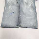 HERILL HL Denim Splash Tuck 4PK 1 ペンキ加工デニムパンツ サイズ3 22-030-HL-8070-1 デニムパンツ 22SS ライトブルー メンズ ヘリル【中古】6-0509G♪