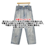 HERILL HL Denim Splash Tuck 4PK 1 ペンキ加工デニムパンツ サイズ3 22-030-HL-8070-1 デニムパンツ 22SS ライトブルー メンズ ヘリル【中古】6-0509G♪