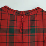 Rulyish Rurihari design 11号 Lochcarron社生地 ロキャロン タータンチェック ワンピース レッド グリーン レディース【中古】6-0702M∞