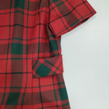 Rulyish Rurihari design 11号 Lochcarron社生地 ロキャロン タータンチェック ワンピース レッド グリーン レディース【中古】6-0702M∞