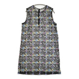 Haat ISSEY MIYAKE 刺繍 チュール インナーワンピース付き サイズ2 ノースリーブ ワンピース ブラック レディース ハートイッセイミヤケ【中古】6-0509S♪
