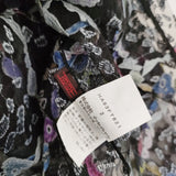 Haat ISSEY MIYAKE 刺繍 チュール インナーワンピース付き サイズ2 ノースリーブ ワンピース ブラック レディース ハートイッセイミヤケ【中古】6-0509S♪