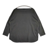 7-IDconcept サイズ38 コットン ボートネック 長袖Ｔシャツ カットソー ロンＴ チャコールグレー レディース セブンアイディコンセプト【中古】6-0730M∞