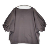 INED 【接触冷感】ドルマンスリーブギャザーカットソー サイズ9 71-32190013 定価8800円 半袖Ｔシャツ カットソー グレー レディース イネド【中古】6-0531S♪