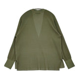 Lelill ビスリネンリブカーデ サイズ38 定価18700円 12330713 レーヨンリネン混 カーディガン グリーン カーキ レディース レリル【中古】6-0721M♪