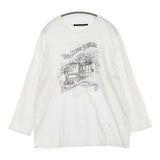 HUG O WaR The Silver Jubilee カリグラフィーロングT 25執念記念 長袖Ｔシャツ カットソー ロンＴ ホワイト レディース ハグオーワー【中古】6-0509M♪