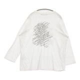 HUG O WaR The Silver Jubilee カリグラフィーロングT 25執念記念 長袖Ｔシャツ カットソー ロンＴ ホワイト レディース ハグオーワー【中古】6-0509M♪