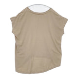 cloth&cross Hug O War 妄想カフェt-sh The au lait フレンチスリーブ 半袖カットソー ベージュ レディース クロス＆クロス ハグオーワー【中古】6-0526S♪