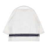 GALERIE VIE コットン 七分袖 Ｔシャツ カットソー ホワイト ネイビー レディース ギャルリーヴィー【中古】6-0702S∞