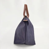 Longchamp ル プリアージュ M トートバッグ パープル ブラウン レディース ロンシャン【中古】6-0705G∞