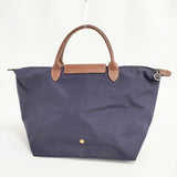 Longchamp ル プリアージュ M トートバッグ パープル ブラウン レディース ロンシャン【中古】6-0705G∞