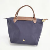 Longchamp ル プリアージュ S トートバッグ パープル ブラウン レディース ロンシャン【中古】6-0705G∞