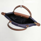 Longchamp ル プリアージュ S トートバッグ パープル ブラウン レディース ロンシャン【中古】6-0705G∞