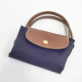 Longchamp ル プリアージュ S トートバッグ パープル ブラウン レディース ロンシャン【中古】6-0705G∞
