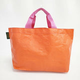 Herve Chapelier 2012PP マルシェバッグM トートバッグ オレンジ ピンク マンダリン レディース エルベ・シャプリエ【中古】6-0705G∞