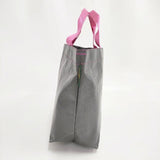 Herve Chapelier 2012PP マルシェバッグ M トートバッグ グレー ピンク フュズィ レディース エルベ・シャプリエ【中古】6-0705G∞