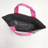 Herve Chapelier 2012PP マルシェバッグ M トートバッグ グレー ピンク フュズィ レディース エルベ・シャプリエ【中古】6-0705G∞
