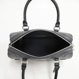 COACH シグネチャー 83607 PVC×レザー ハンドバッグ ボストンバッグ クロ Ｃグレー レディース コーチ【中古】6-0518G◎
