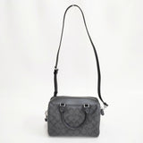 COACH ミニ・ベネット・サッチェル シグネチャー F32203 2way ボストンバッグ クロ チャコールグレー レディース コーチ【中古】6-0518G◎