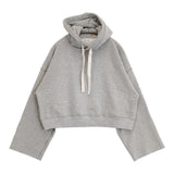 sacra 25AW PREMIUM-FLEECE HOODIE 定価35200円 125651091 サイズ38 パーカー グレー レディース サクラ【中古】6-0618G◎