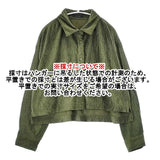 JEANASiS シワ加工生地 ベロアヨウリュウショートシャツ 長袖シャツ グリーン レディース ジーナシス【中古】6-1017T∞