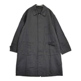 45R/45rpm コットンリネンチノCOAT 定価75900円 サイズ2 ステンカラーコート ブラック レディース フォーティーファイブアールピーエム【中古】6-0612M♪